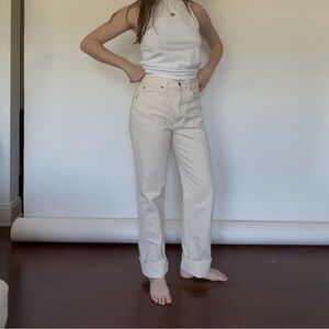 SLVRLAKER Bone White Denim Pant